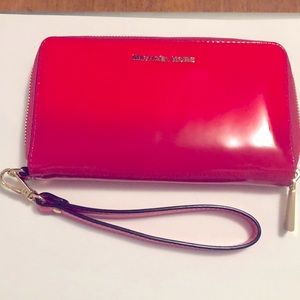Michael Kors Pink Bright wallet Wristlet